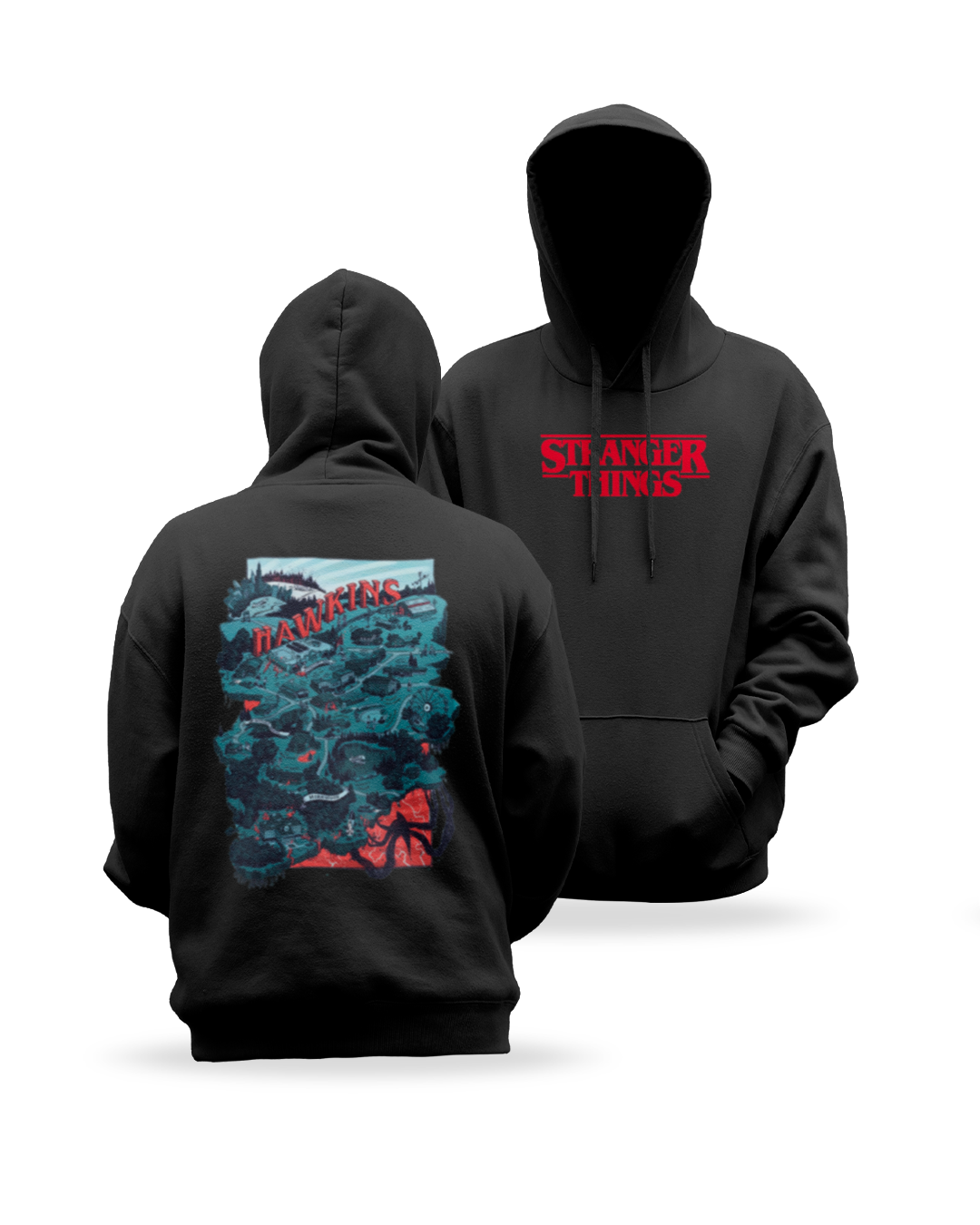 Stranger Things - Mapa Hawkins - Polera