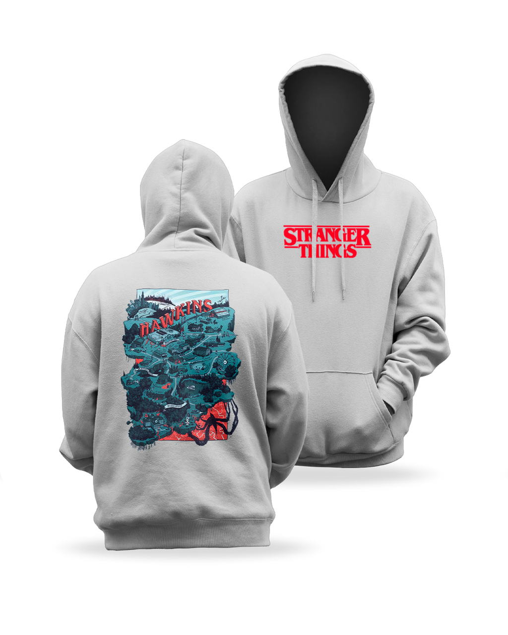 Stranger Things - Mapa Hawkins - Polera