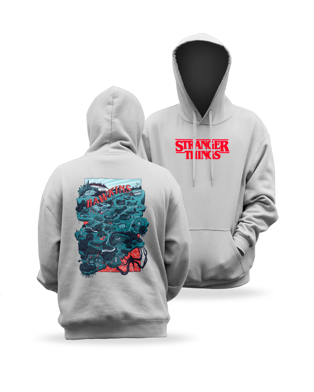Stranger Things - Mapa Hawkins - Polera